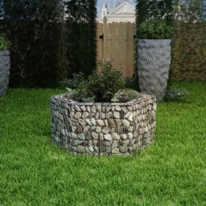 vidaXL Korotettu kuusikulmainen gabion-/kivikorikehys 100x90x50 cm