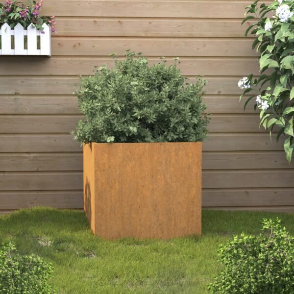 vidaXL Kukkalaatikko 32x30x29 cm Corten teräs