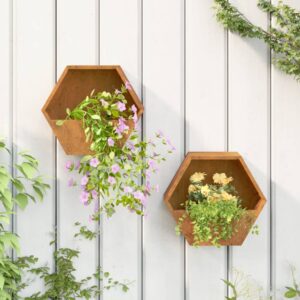 vidaXL Kukkalaatikot 2 kpl ruoste Corten teräs 30x10x25 cm